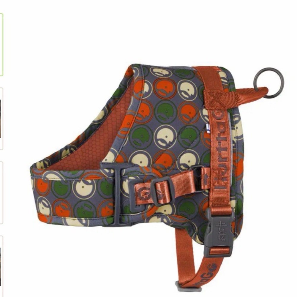 Hurtta Dog Harness Adjustable 26-32” Red Gray Outdoor Running